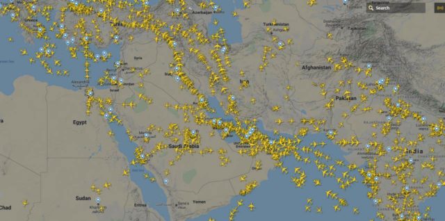 Air Traffic from/to Europe 07:00 UTC
