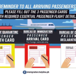 3 Forms to enter the Philippines – Immigration, Customs and Quarantine
